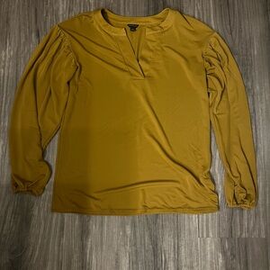 ‼️6/$12‼️ Ann Taylor long sleeve blouse (loose fitting) color is a dark mustard